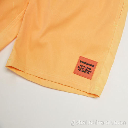 Contrast Color Swim Beach Shorts Boy's pure color print beach shorts Factory